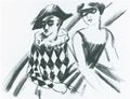 Macke, August: Pierrot und T�nzerin