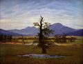 Friedrich, Caspar David: Dorflandschaft bei Morgenbeleuchtung (Einsamer Baum, Harzlandschaft)