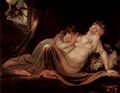 F�ssli, Johann Heinrich: Der Nachtmahr verl�sst das Lager zweier schlafender M�dchen