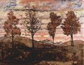 Schiele, Egon: Vier B�ume