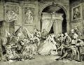 Hogarth, William: Folge »Heirat nach der Mode«, Viertes Blatt: Lever der Gr�fin
