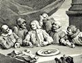 Hogarth, William: Kolumbus zerbricht das Ei