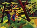 Macke, August: Kinder mit Ziege im Wald