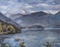 Corinth, Lovis: Walchensee, blaue Landschaft