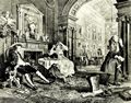 Hogarth, William: Folge »Heirat nach der Mode«, Zweites Blatt: Szene beim Fr�hst�ck