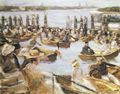 Liebermann, Max: Sommerabend an der Alster