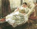 Liebermann, Max: Ruhende, lesende Frau
