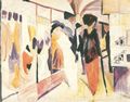 Macke, August: Modegesch�ft im Laubengang