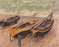 Monet, Claude: Barken von �tretat (Drei Fischerboote)