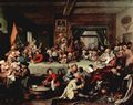 Hogarth, William: Gem�ldeserie »Wahlzyklus«, Szene: Das Bankett