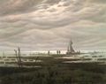 Friedrich, Caspar David: Flachlandschaft am Greifswalder Bodden (Seest�ck, Abend an der Ostsee)