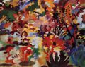 Macke, August: Farbige Komposition (II): Gro�er Blumenteppich