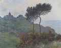 Monet, Claude: Kirche bei Varengeville, Tr�bes Wetter oder Kirche auf den Klippen, Varengeville