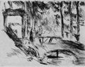 Corinth, Lovis: Der Walchensee (kleine Serie): Terrasse mit Eingangstor