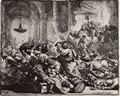 Rembrandt Harmensz. van Rijn: Christus treibt die H�ndler aus dem Tempel