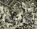 Hogarth, William: Wanderkom�diantinnen beim Anziehen in der Scheune