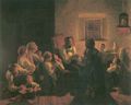 Waldm�ller, Ferdinand Georg: Ave Maria Abendgebet in der Bauernstube