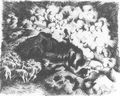 Morgner, Wilhelm: Schafherde mit Hirte in bergiger Landschaft
