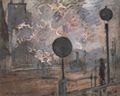 Monet, Claude: Au�erhalb des Bahnhofs Saint-Lazare, Das Signal