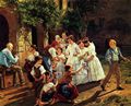 Waldm�ller, Ferdinand Georg: Am Fronleichnamsmorgen