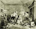 Hogarth, William: Folge »Heirat nach der Mode«, F�nftes Blatt: Der Tod des Grafen