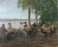 Liebermann, Max: Gartenlokal am Wasser