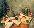 C�zanne, Paul: Stillleben, Draperie, Krug und Obstschale