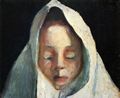 Modersohn-Becker, Paula: Stillleben, Kinderkopf mit wei�em Tuch