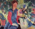 Macke, August: M�dchen mit Fischglocke