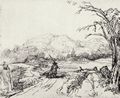 Rembrandt Harmensz. van Rijn: Die Landschaft mit dem J�ger
