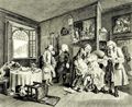 Hogarth, William: Folge »Heirat nach der Mode«, Sechstes Blatt: Der Tod der Gr�fin