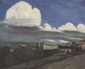 Steinlen, Theophile Alexandre: Dorf im Gewitter