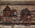 Schiele, Egon: H�user mit W�scheleinen oder Vorstadt