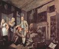 Hogarth, William: Gem�ldefolge »Der Lebensweg eines W�stlings«, Szene: Der Erbe