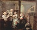 Hogarth, William: Gem�ldefolge »Der Lebensweg eines W�stlings«, Szene: Die Heirat mit einer Witwe