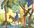 Macke, August: Eselreiter
