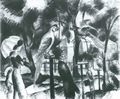 Macke, August: Bei den Papageien