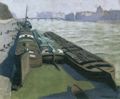 Vallotton, F�lix: Lastk�hne am Seine-Ufer