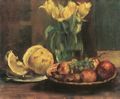 Corinth, Lovis: Stillleben mit gelben Tulpen, �pfeln und Grapefruit