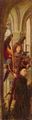Eyck, Jan van: Marienaltar, Dresdner Triptychon, linker Fl�gel: Erzengel Michael mit dem Stifter, R�ckseite: Verk�ndigungsengel