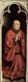 Eyck, Jan van: Genter Altar, Altar des Mystischen Lammes, linker Au�enfl�gel, untere �u�ere Szene: Betender Stifter des Altares, Jodocus Vyd (Portr�t)