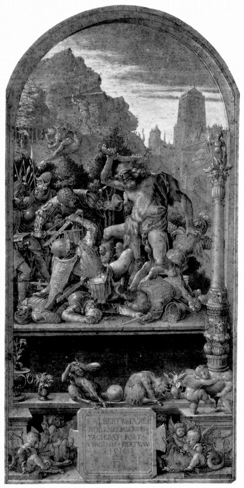 D�rer, Albrecht: Entwurf f�r die Fuggerkapelle in Augsburg: Simsons Kampf gegen die Philister
