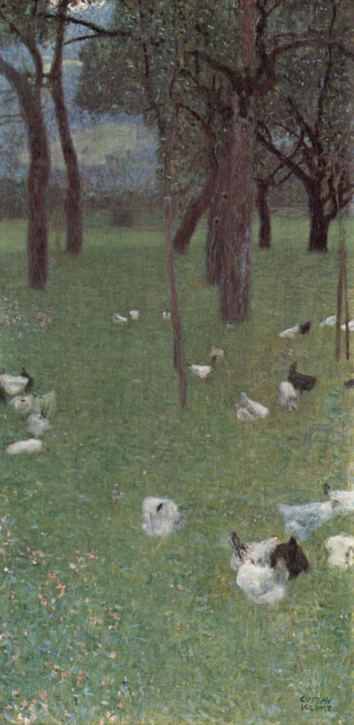 Klimt, Gustav: Nach dem Regen (Garten mit H�hnern in St. Agatha)