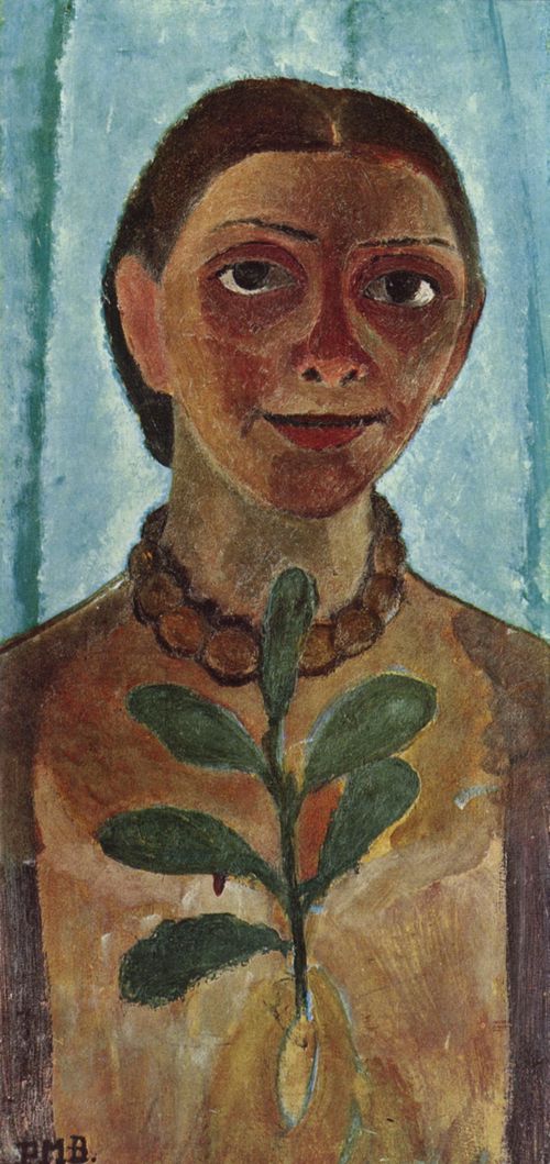 Modersohn-Becker, Paula: Die Malerin mit Kamelienzweig (Selbstportr�t)