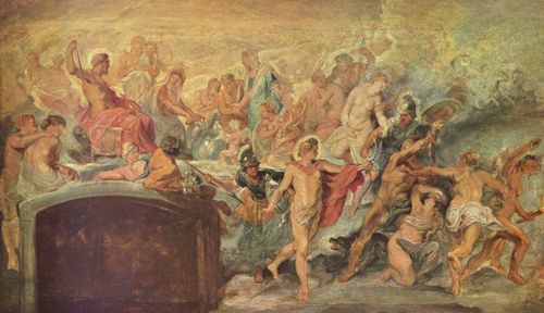 Rubens, Peter Paul: Gem�ldezyklus f�r Maria de' Medici, K�nigin von Frankreich, Szene: Die Bl�te Frankreichs unter der Regentschaft Marias von Medici, Skizze