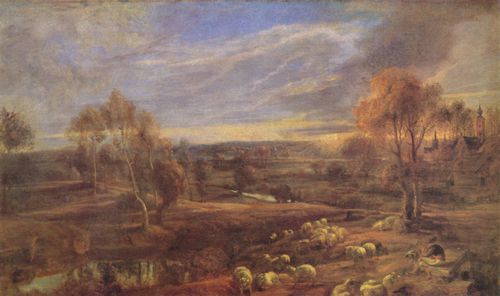 Rubens, Peter Paul: Abendliche Landschaft mit Sch�fer und Herde