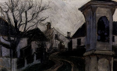 Schiele, Egon: Klosterneuburg, Kahle B�ume und H�user