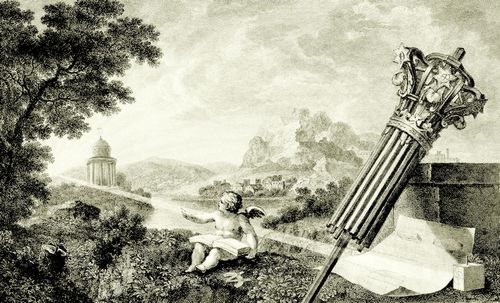 Hogarth, William: Frontispiz zu Joshua Kirbys »Perspektive in der Architektur«