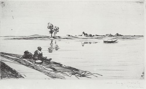 Steinlen, Theophile Alexandre: Am Ufer der Oise