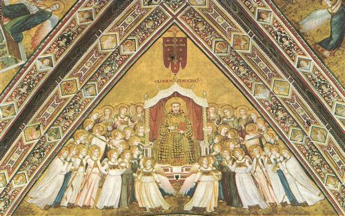 Giotto di Bondone: Fresken in der Kirche San Francesco in Assisi, Szene: Der Hl. Franziskus in der Kirche